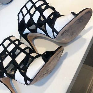 Gianvito Rossi Black and White sandal booties